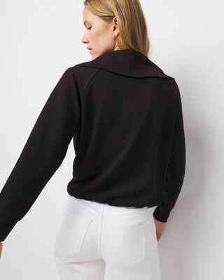 Petite Mock Neck Half-Zip Pullover | White House Black Market